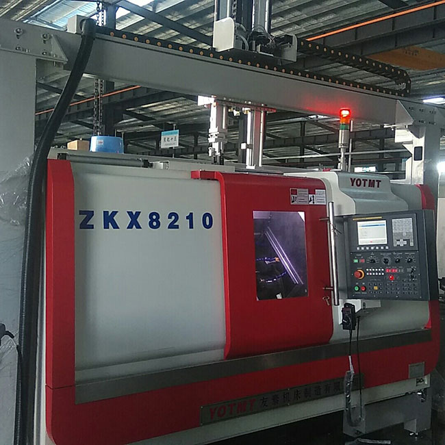 ZKX600銑端面打中心孔機床,斜床身銑[Xǐ]打機排屑方面